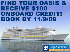 $100 Onboard Credit on Oasis of the Seas, ends 11/9/09